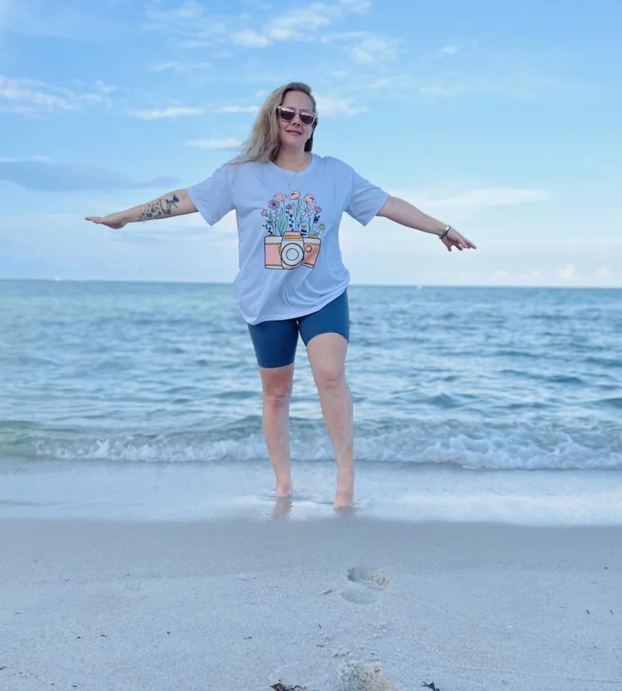 Mamá en la playa